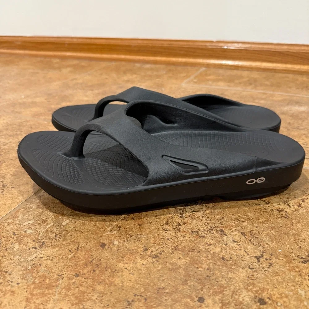 OOFOS OOriginal Recovery Flip Flop Sandal Black Men‎ Sz 13 EU 46 Comfort Casual
